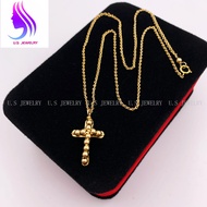 US GOLD 10K CROSS NECKLACE