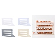 YJCNELCR 4-Layer Eggs Holder Automatic Rolling Eggs Dispenser Slide out Eggs Container