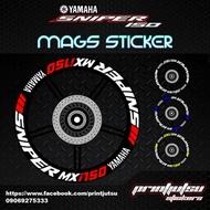 Mags Decals / Rim Stickers for YAMAHA SNIPER 150