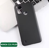 CASE NOKIA C21 PLUS 2022 SOFT CASE BLACK RING STANDING SILIKON CASING HP
