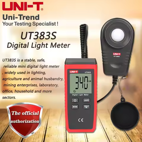 UNI-T UT383S Digital Light Meter; industrial grade digital light meter, brightness meter, photometer