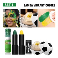 World Cup Fan Makeup Set – 4 Pieces: 2 Face Paint Sticks 3.8g each, 1 Glitter Stick 15g, 1 Soccer Li