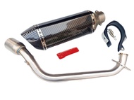 ท่อ AEROX155(ยามาฮ่า แอร็อกซ์155)ปี 2016-2020 ชุดท่อ Aerox155+ปลาย AK14 นิ้วเคฟล่า