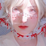 Two-Dimensional Lolita Premium Face Curtain Face Decoration Red Pendant Face Chain Nose Chain Face A