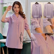 KATUN Lavender Rayon Plain Blouse - Lavender Blouse - Rayon Cotton - Fathin Basic - Tanahabang Colle