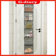 6-Shelf Over The Door Hanging Organizer Behind Door Shelf Hanging Storage Rack with Hooks