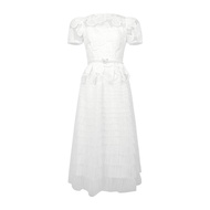 ZYHT ชุดเดรสทำงานของผู้หญิงชุดเดรสวันหยุดชุดเดรสเกาหลีชุดราตรีเข้าร่วมงานชุดเดรสสุดหรู Gaun Modis ชุ