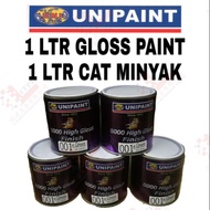 UNIPAINT 8000 HIGH GLOSS PAINT 1LTR CAT MINYAK 1LTR BLACK WHITE RED BLUE GREEN SILVER ORANGE