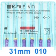 【Swift Pulse】 1 Pack K-FILE NiTi Flexible 21/25/31mm Endo Root Canal Files Hand Use Endodontic Wurze