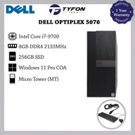 Dell Optiplex 5070 MT i7-9700 8GB DDR4 RAM 256GB SSD Win 11 Pro Desktop PC Computer (Refurbished)