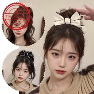 Korean Style Double-sided Bow Clip Contrast Color Piping Of Elegant Bow Cute Hair Back Large N7s7