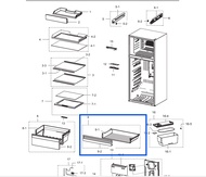 ชั้นใส่ผักด้านบนตู้เย็นซัมซุง SAMSUNG อะไหล่ของแท้  DA97-14334A ASSY CASE VEG-UPRT53/50 ใช้ได้กับรุ่