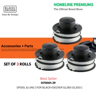 SPOOL & LINE [ FOR BLACK+DECKER GL260 GL300 ] 5170001-39 [ SET OF 3 ROLLS ]