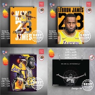 NBA star Lebron James Kobe Jordan poster basketball poster bedroom room decoration painting Wall Sti