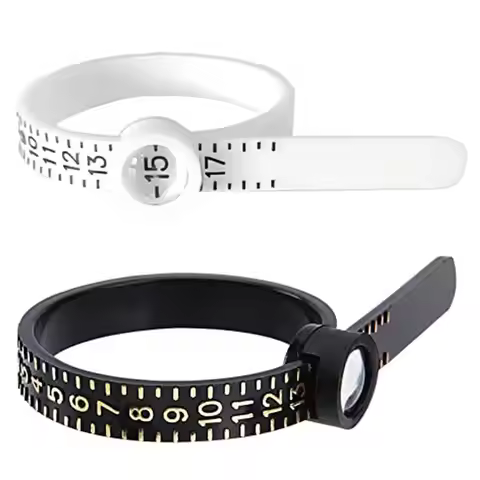 Ring Sizer Ruler Ring Sizer With Magnified Window Ring Sizer Tool Reusable Ring Measurement Tool Rin