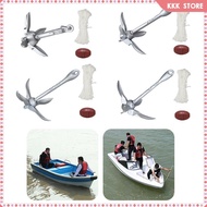 [Wishshopefhx] Foldable Grapnel Anchor Buoy Ball with 20M Rope, Foldable Kayak Anchor Claw for Boats Raft Fishing Rowing Boards
