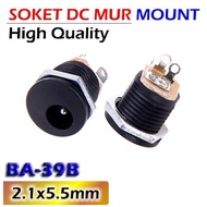 DC Socket Nut 2.1x5.5mm Panel Mount Female Power Supply Socket Female Box Arduino BA-39B