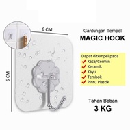 Gantungan Transparan Hook Tempelan Dinding Magic Hook Tempel Keramik