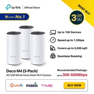 TP-LINK DECO M4 MESH ROUTER 3-PACK [Solution WiFi Dead Zone ] [ Support Maxi , Unifi ,TIME ]
