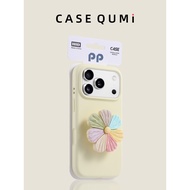 casing iphone 12 casing iphone 13 pro max Braket bunga cair lubang besar kuning berkrim untuk Apple 