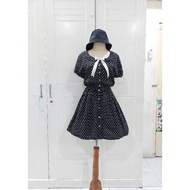 Kawaii polka black dress gothic dress