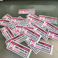 stiker custom nama spesial seat stiker print cutting stiker motor spesial seat