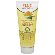VLCC Ayurveda Haldi & Tulsi Face Wash, 100ml- Deep Pore Cleaning & Brightening