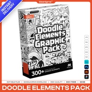 300+ Doodle Elements Graphic Pack 2025 | Graphic Design | Photoshop | Illustrator