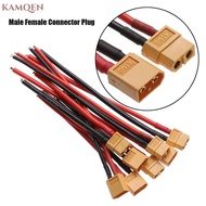 KAMQEN XT60 Connector Plug Parts With Silicone Wire 12 AWG/14 AWG Wires 10CM/15CM Battery Connectors