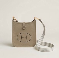 ‼️Hold‼️8月新鮮單-短帶編織肩帶Hermes Mini Evelyne