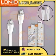 LDNIO LC131 1M / LC132 2M (Type-C to Type-C PD 65W / Type-C to AP 30W) QC Fast Charging Cable