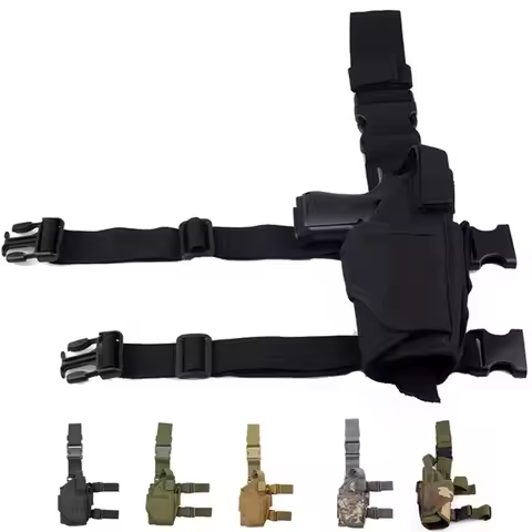 Universal Tactical Right Leg Cover Pistol Leather Cover Thigh Leather Cover Hunting Airgun Universal