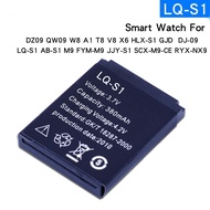 3.7V 380mAh LQ-S1 LQS1 Smart Watch Battery for SmartWatch W8 A1 QW09 DZ09 KSW-S6 RYX-NX9 Rechargeabl