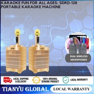 【SG READY STOCK】SDRD SD-128 Bluetooth Speaker Dual Microphone Karaoke Portable Speaker For The Family Karaoke System