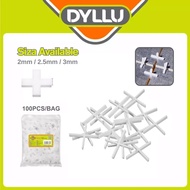 DYLLU Tile Spacer Tile Cross 2mm/2.5mm/3mm (100Pcs/bag)