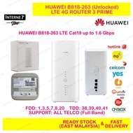 NEW HUAWEI B818-263 4G ROUTER 3 PRIME LTE Cat19 up to .6Gbps FULL BAND 4*4 MIMO MODEM WIFI OPTUS V b618 b525