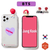 BTS HYBE figure clear jelly mobile phone case Heart_💜 JungKook_ iPhone 13 Pro, Pro Max, mini, original