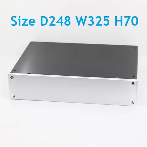 W325 H70 D248 Aluminum Amp Chassis Power Amplifier Supply Case Headphone Housing DAC Decoder Hi End 