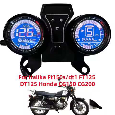 For Italika Ft150s/dt1 FT125 DT125 Honda CG150 CG200 Motorcycle Speedometer Tachometer LED digital m
