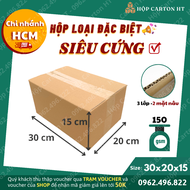 Combo 10 hộp 30x20x15 hộp carton đóng hàng thùng carton size lớn đựng giày dép quần áo hàng hóa giá 