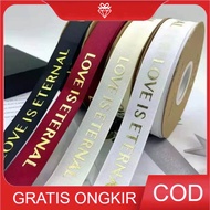 5METERS LOVE IS ETERNAL Grossgrain Ribbon 2.5cm - Cake Box Ribbon PS021