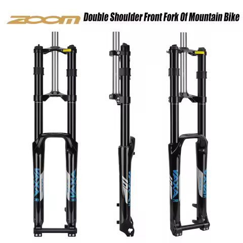 ZOOM 680DH Dual Crown MTB Suspension Fork Aluminum Alloy Adjustable Downhill 26"/29" 175-190mm Trave