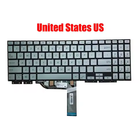 Laptop Keyboard For ASUS Zenbook Flip SG-95730-XUA 13N1-75A0A11 0KNB0-563HUS00 0KN1-752US16 Silver W
