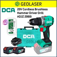 DCA 20V Brushless Cordless 60Nm Powerful Hammer Drill Driver with 13mm Metal Chuck ADJZ2060i [ 2 x 4