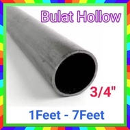Besi Hollow Bulat 3/4" (19mm) 1ft - 7ft Thickness 1.00mm