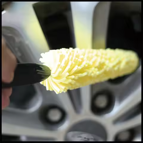 car Wheel Washing Brush Handle Rims Tire Cleaning Tools for Volkswagen vw 2.0 TF Phaeton B5 B6 B7 Po