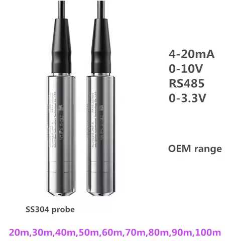 Hydrostatic Liquid Level Sensor Transmitter 20m 30m 40m 50m 60m 80m 100m Water Level Sensor 4-20mA r