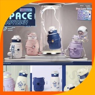 TERMOS AUN CHILDREN'S DRINKING BOTTLE DOUBLE WALL ASTRONAUT THERMOS WITH STICKER, ROPE AND SILICONE 