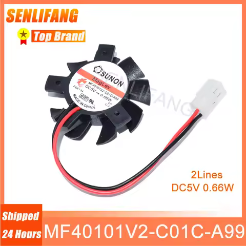 New MF40101V2-C01C-A99 37MM Pitch 20-26-26MM Graphics Card Silent Fan For SUNON Cooler DC5V 0.66W 2-