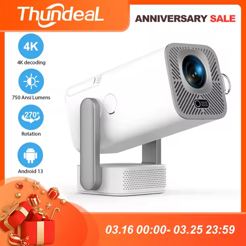 ThundeaL 4K Android Full HD Projector TD80Pro Mini Beam Projector TD80 Pro 1080P 3D Video Home Theat